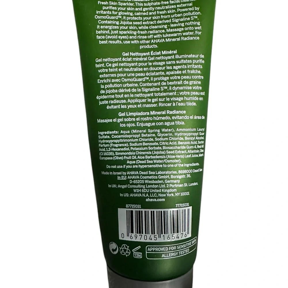 AHAVA Mineral Radiance Cleansing Gel NWT/SEALED 100ml - Picture 4 of 5